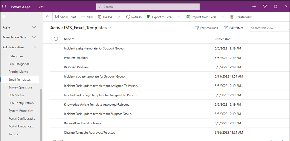 Email Template Section