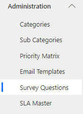 Survey Questions Section