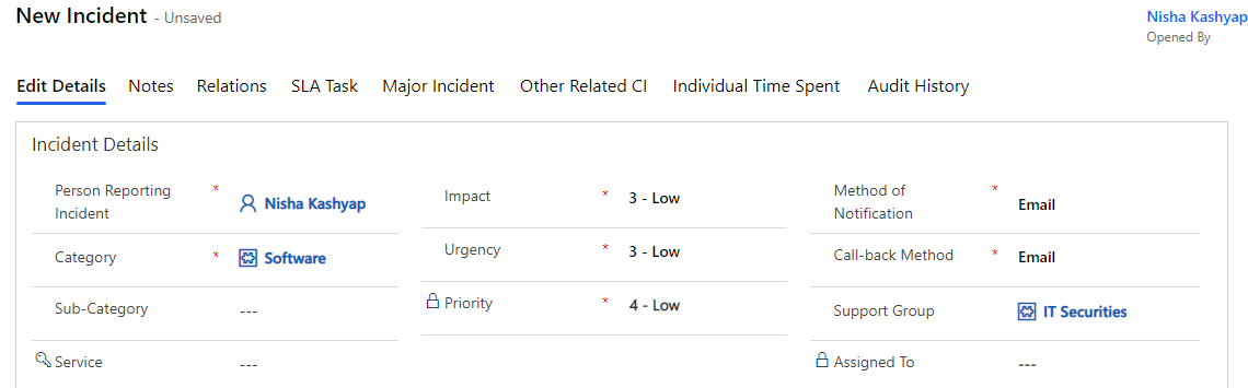 Incident Form