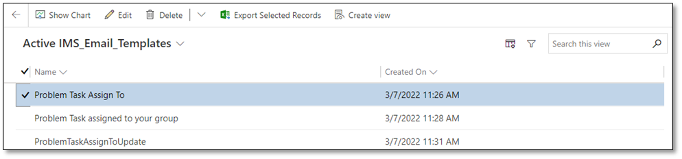 Email Template Records