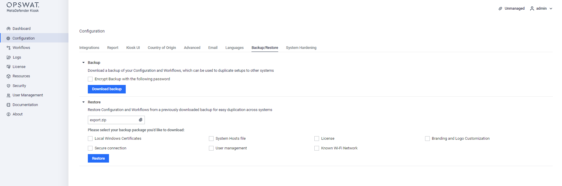 _Backup and restore Kiosk configuration on Kiosk 4.7.2 or newer_