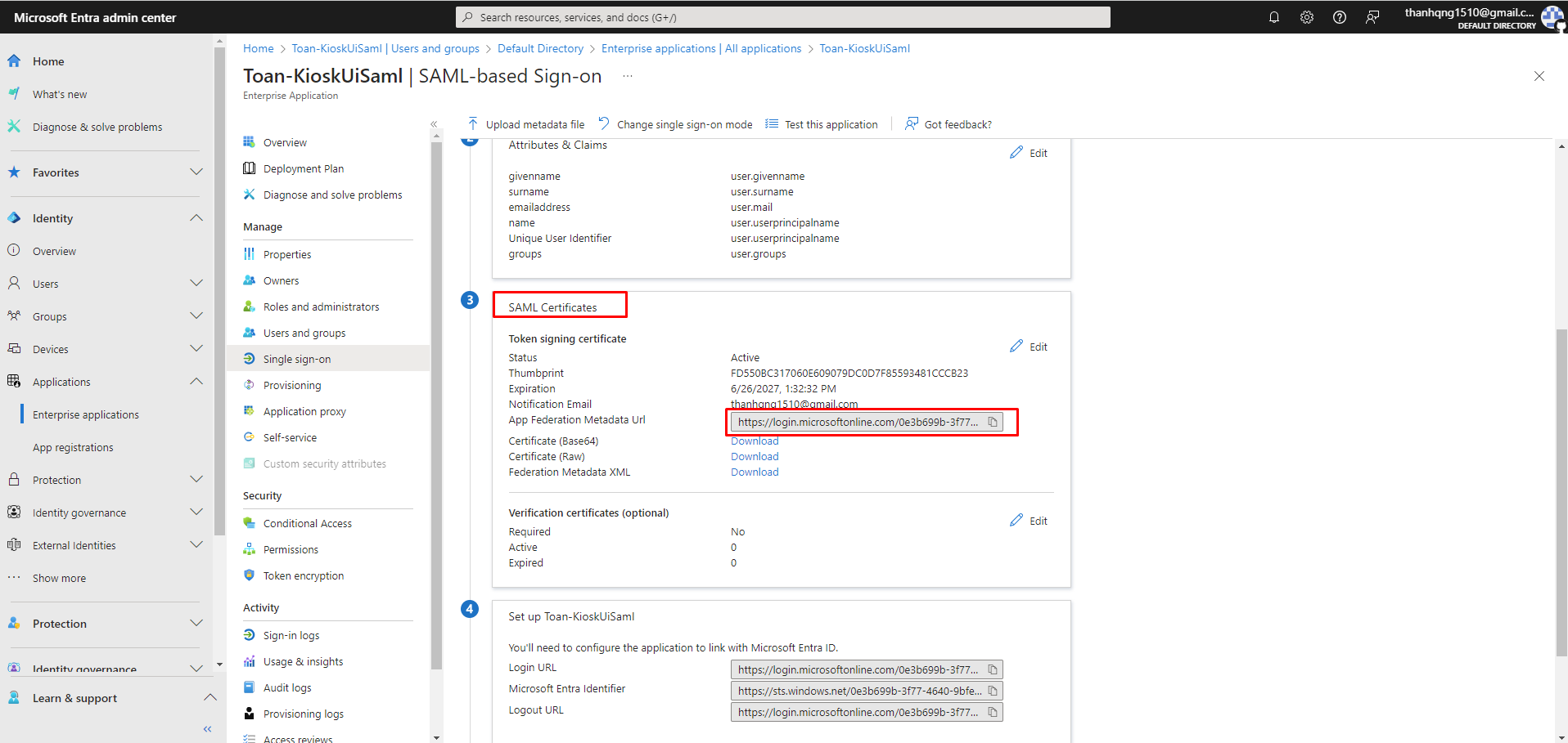 _SAML Certificates configuration_