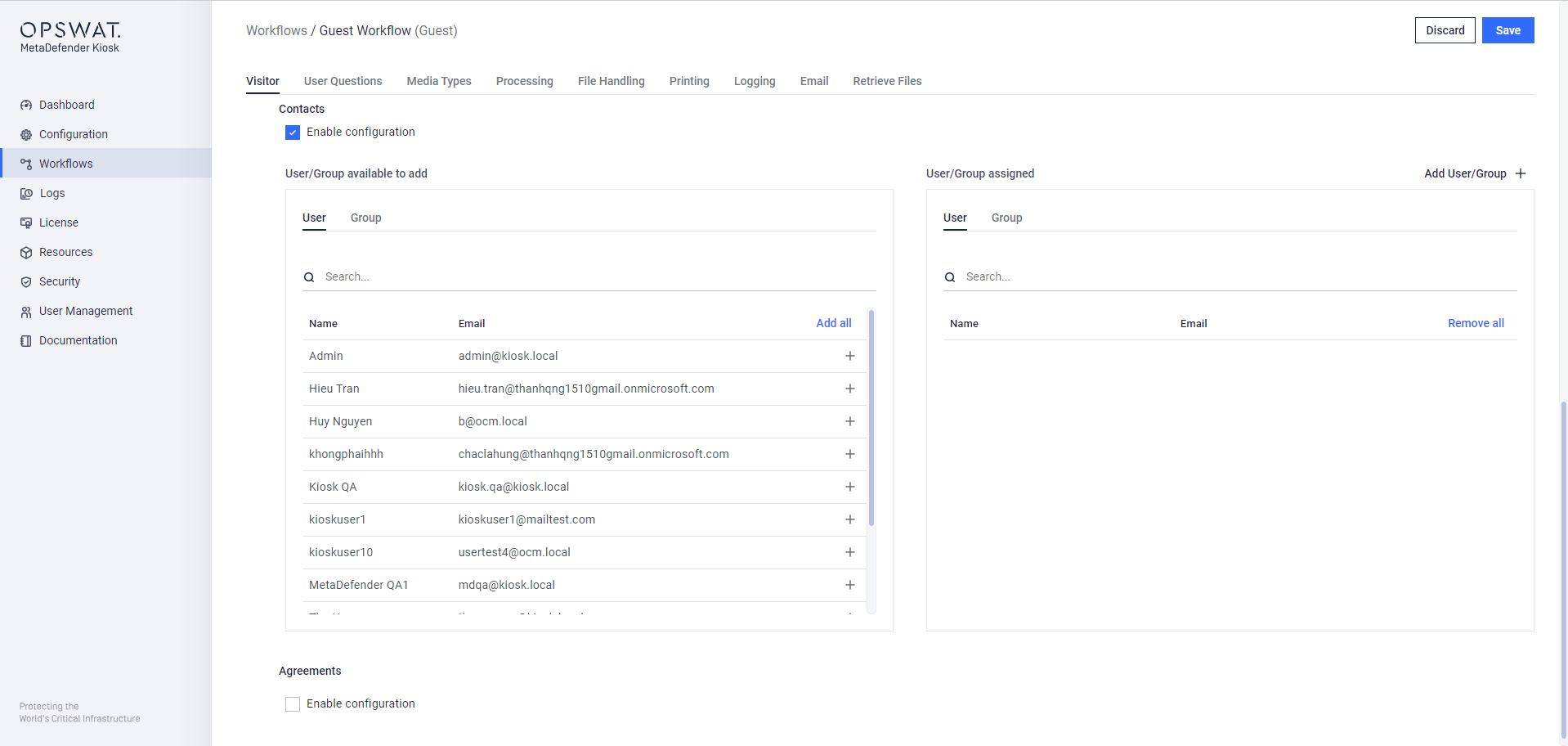 _Contacts adding for Visitor management workflow on WebMC_