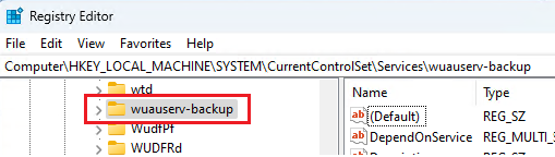 _wuauserv_ _Registry Key after renamed_