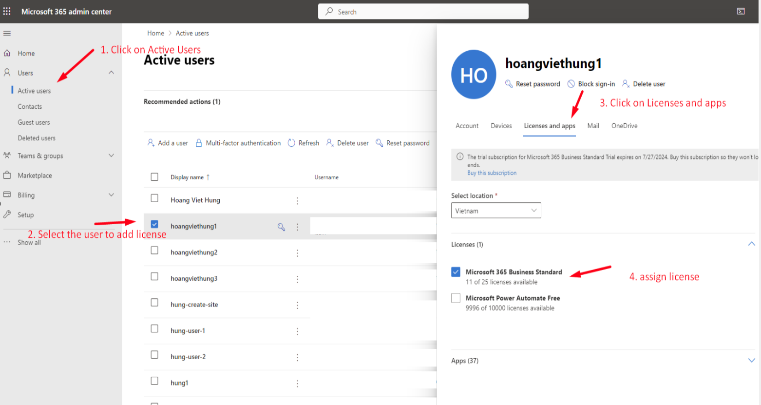 _Verify and add license for users_
