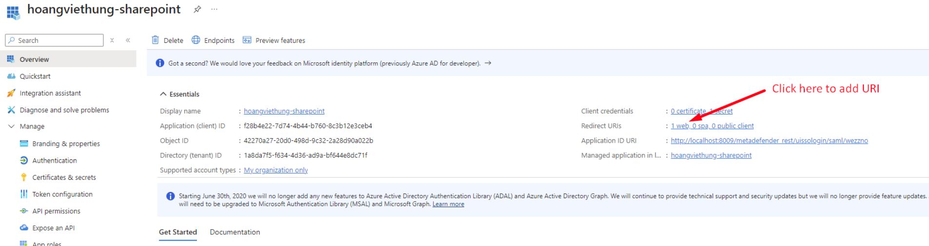 _Add Redirect URI for Oauth2.0_