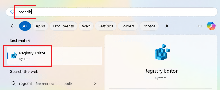 _Open Registry Editor_