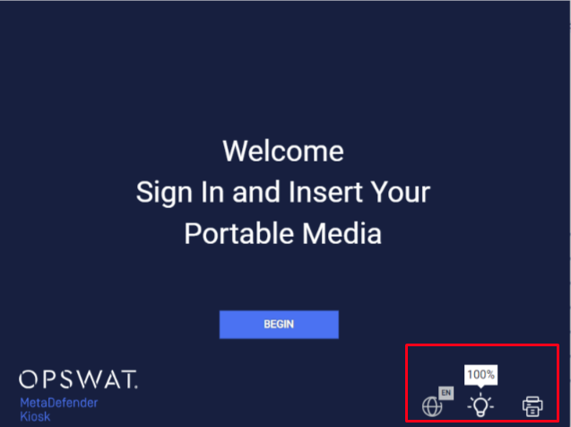 _Adjusting screen brightness on KIOSK UI_