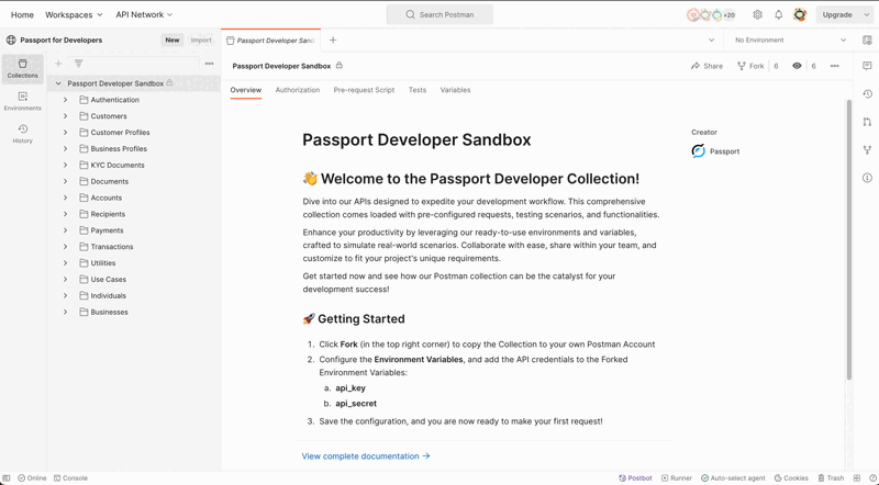Forking the Passport Collection