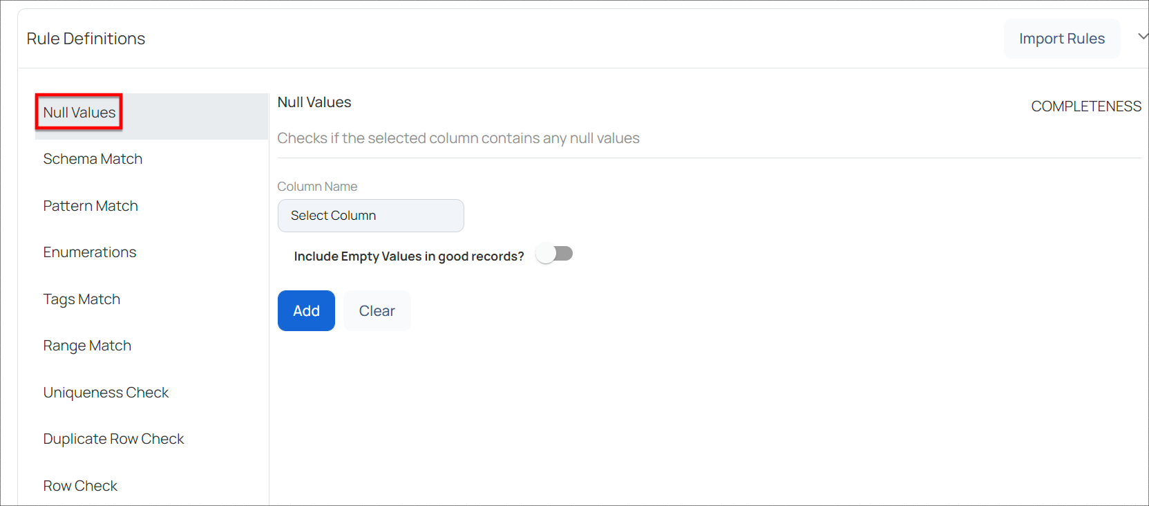 Configuring Data Quality Policy Torch