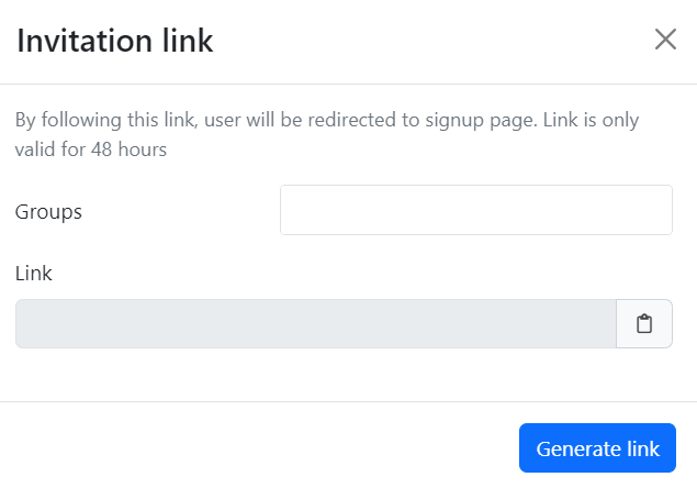 _Invitation link pop-up_