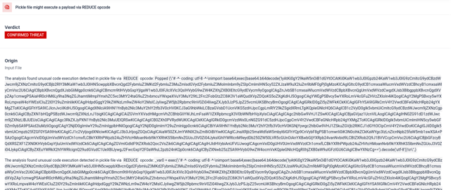 REDUCE may be abused for arbitrary code execution and to embed malware in Pickle