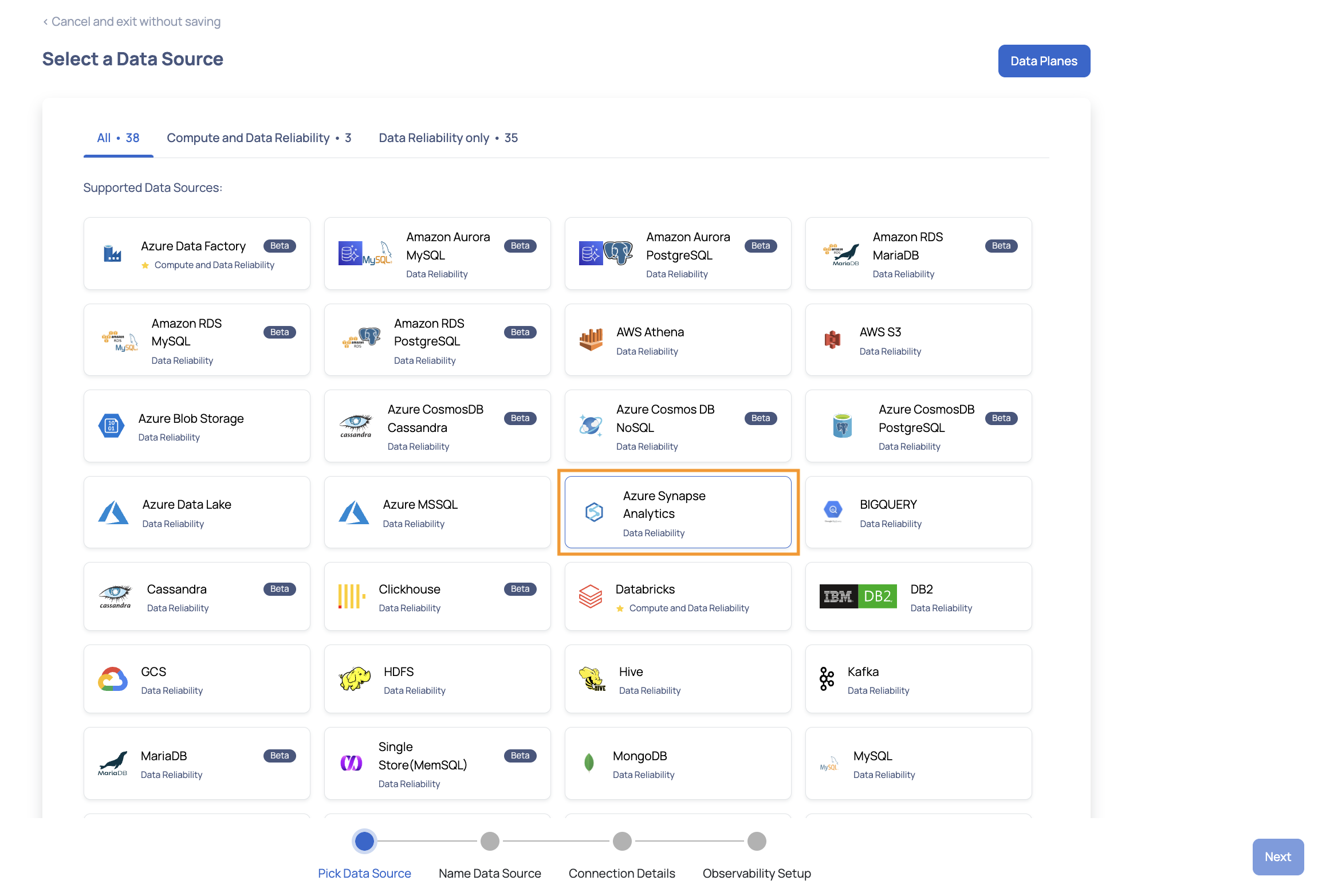 Azure Synapse Analytics Data Source