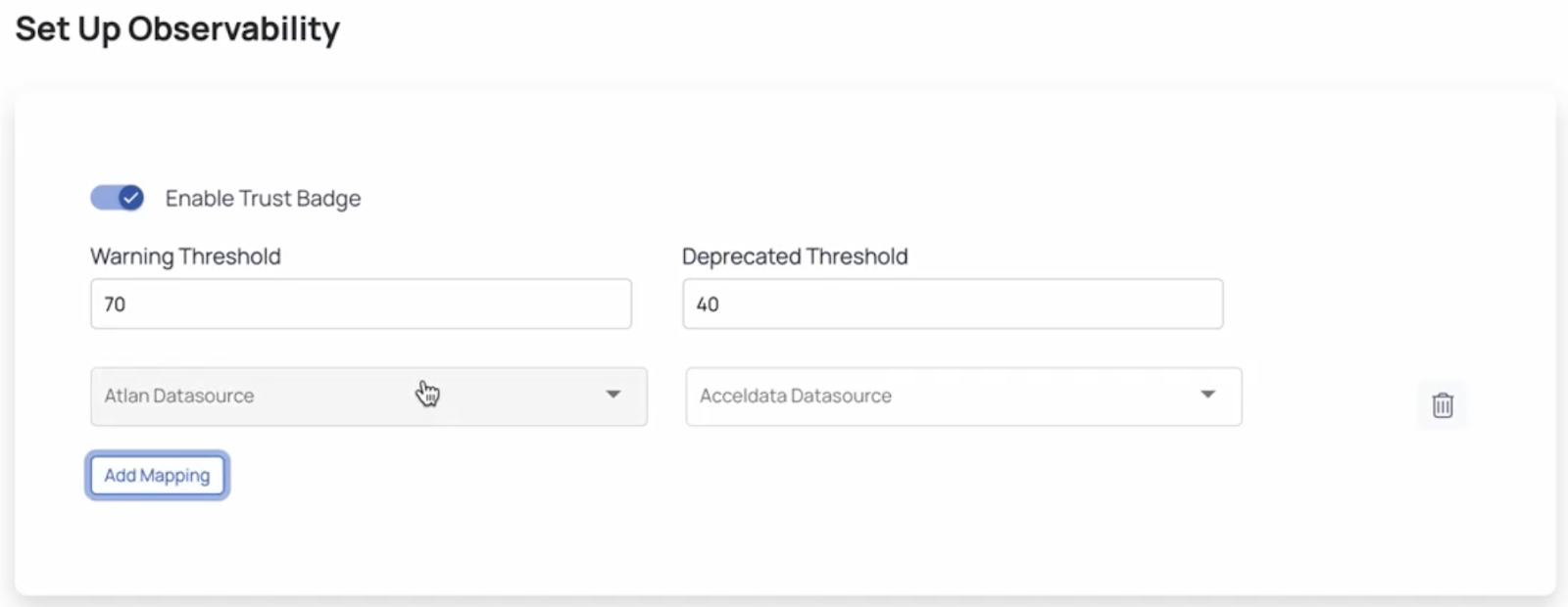 Atlan Setup Observability Page