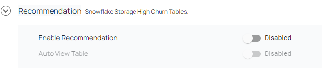 Enable or Disable Recommendations