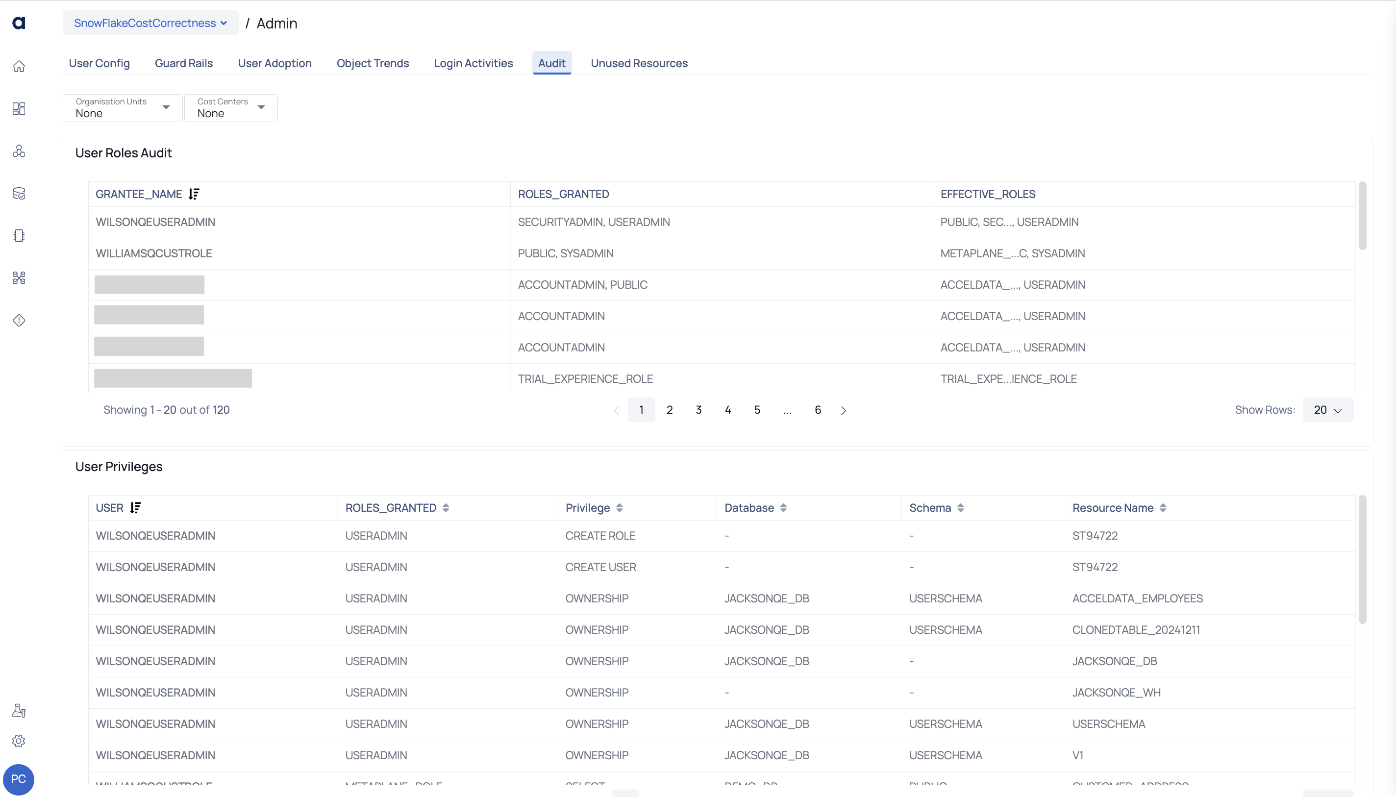 Audit Tab