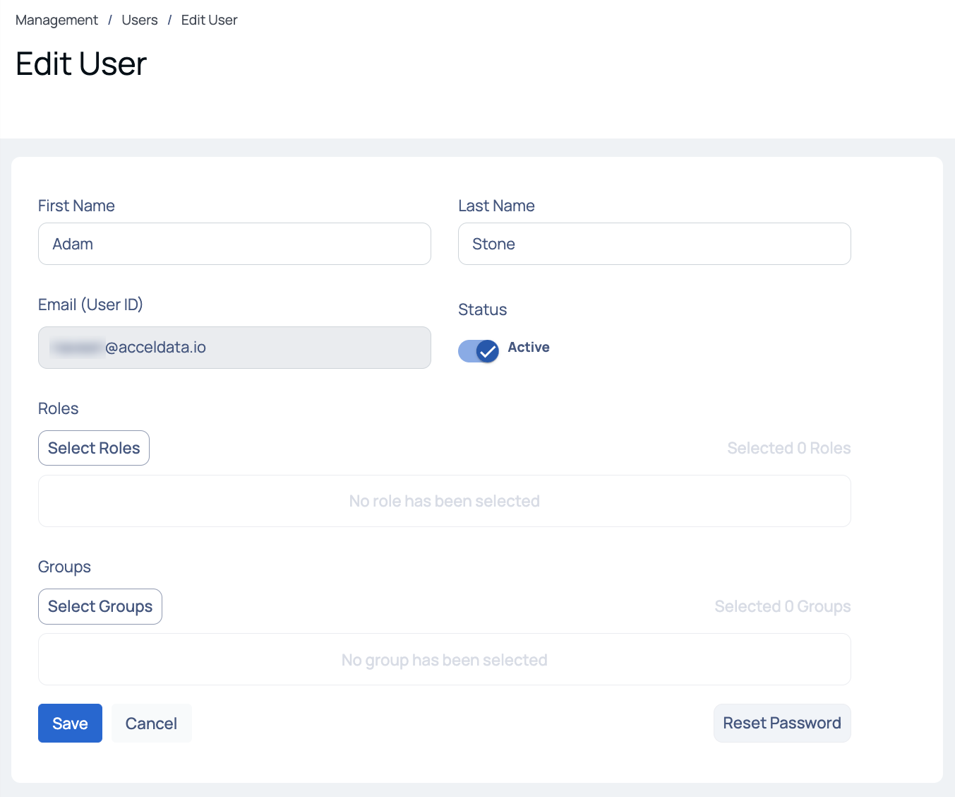Edit User Details
