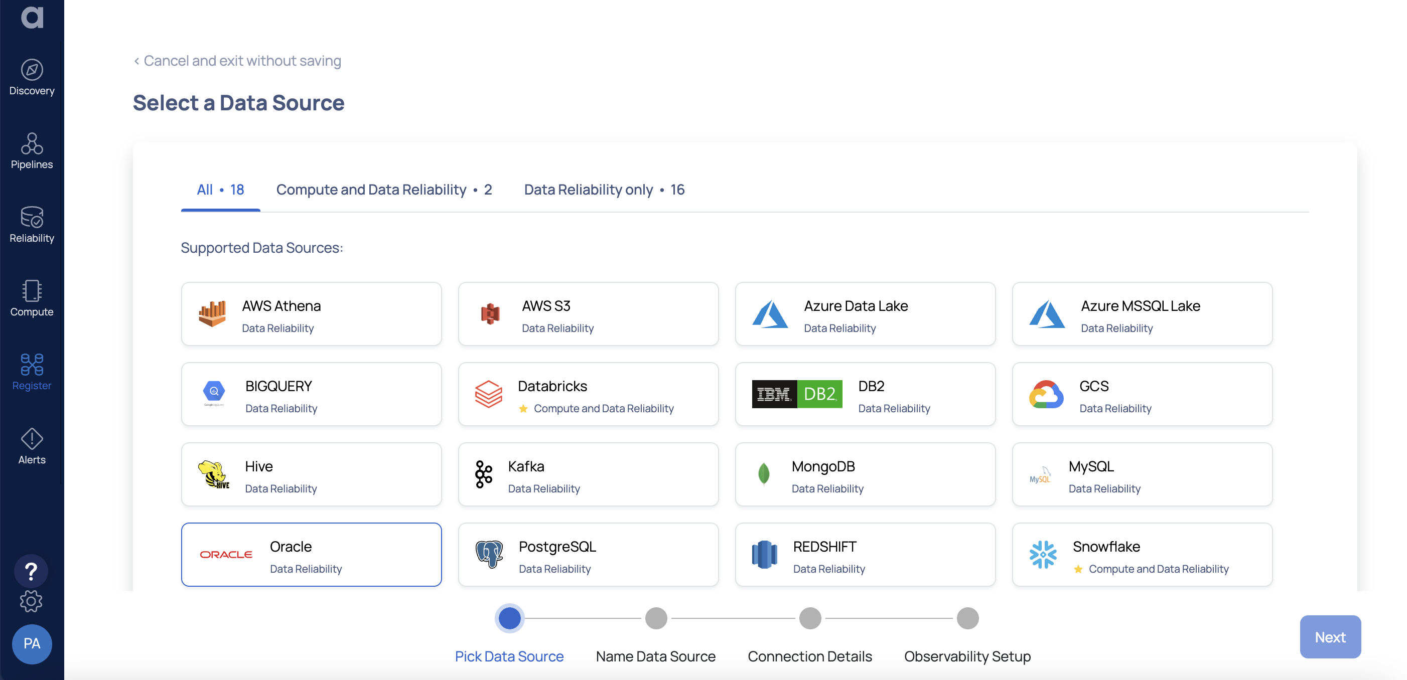 Oracle acceldata data observability cloud