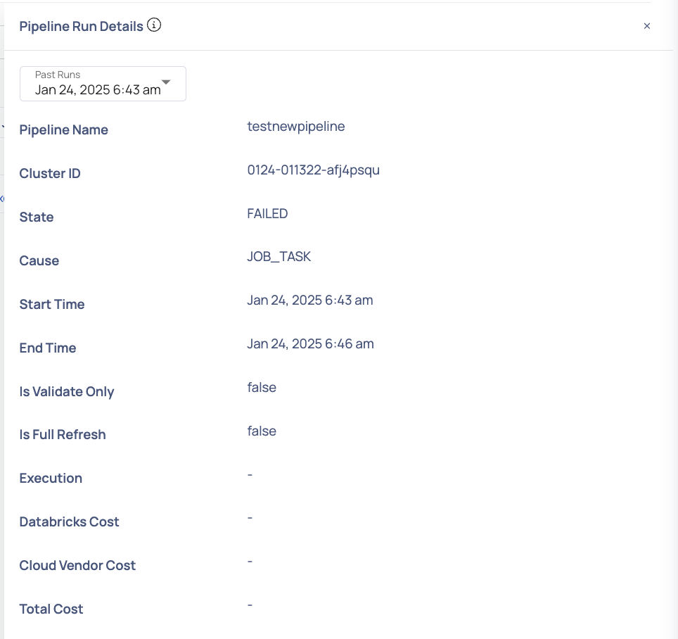 Pipeline Run Details