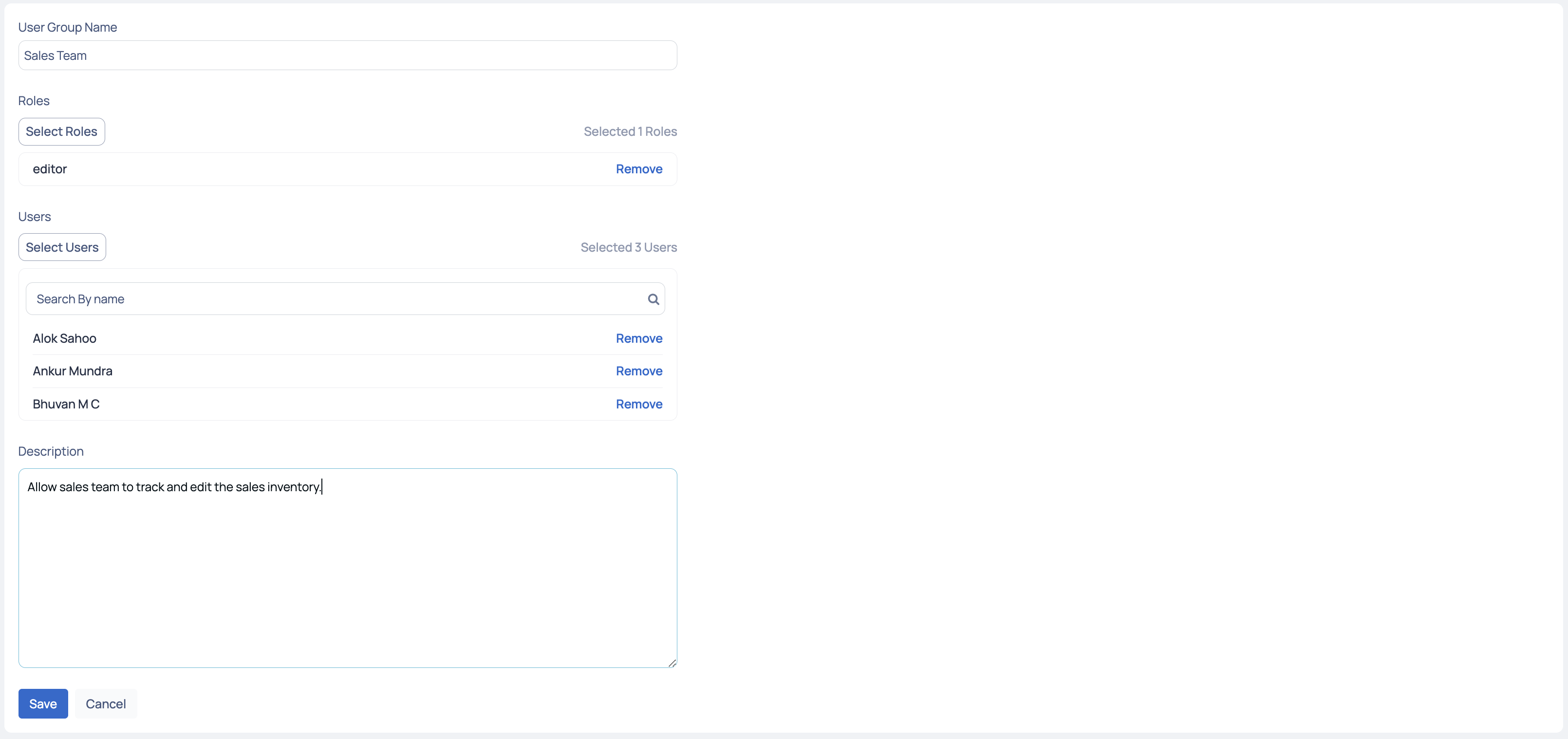 Create User Group