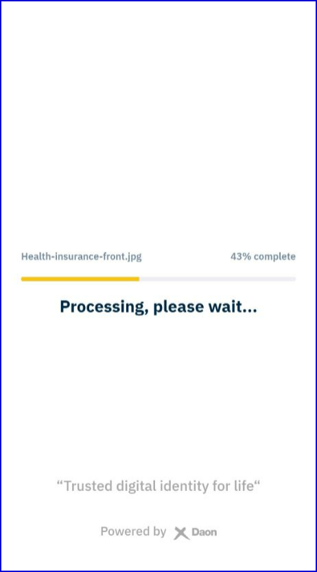 The progress bar displays remaining time before upload is completed
