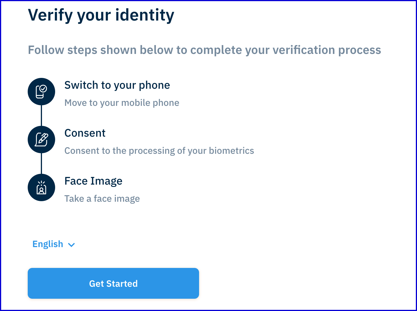 Example shows the default "Selfie" updated to "Face Image"