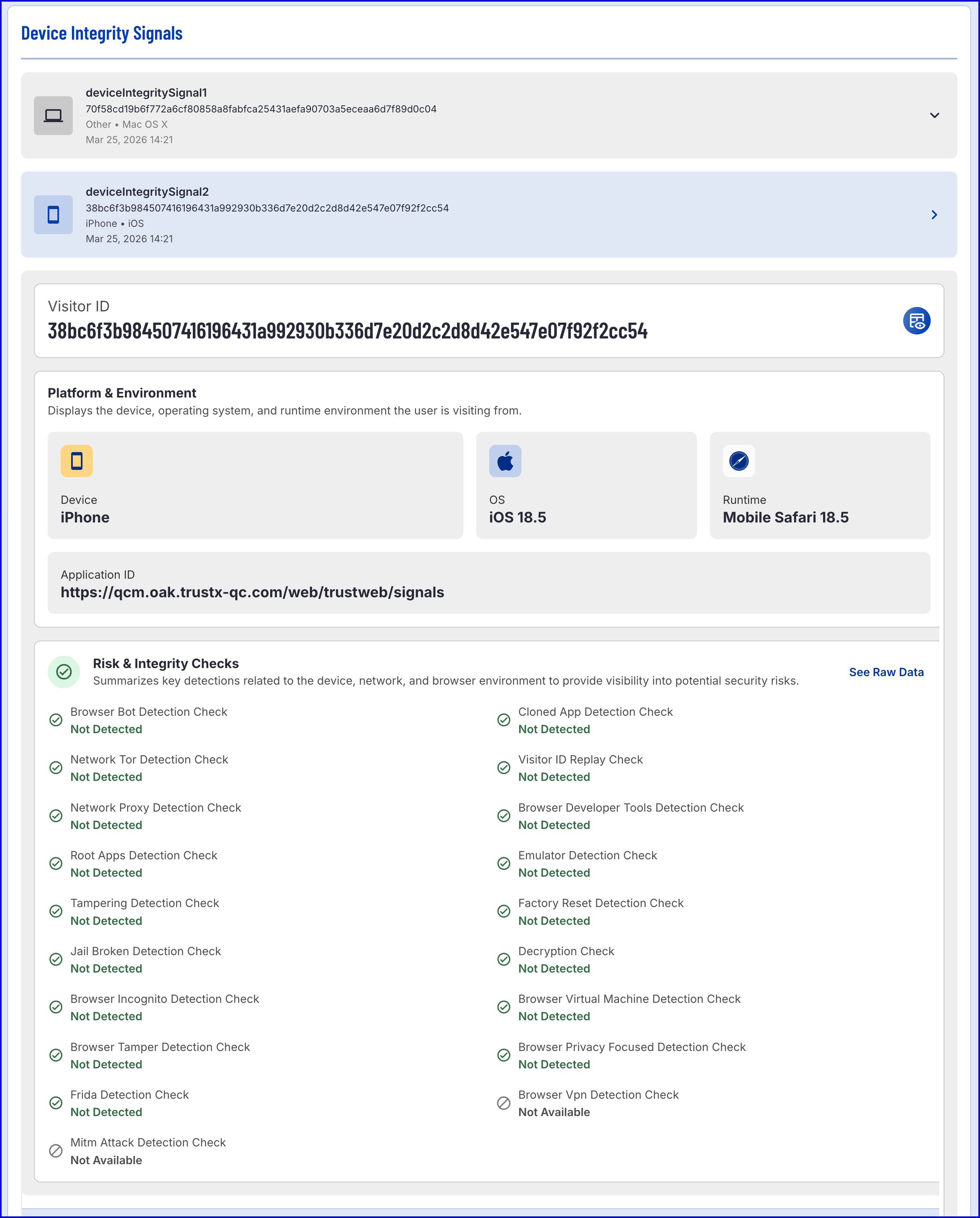 Example of a mobile response