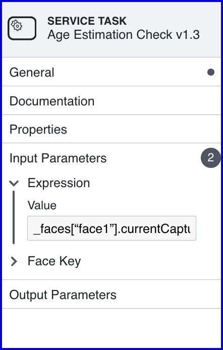 The input parameter configured in the Backoffice
