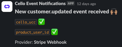 Event with referral code (ucc) and productUserId confirmation