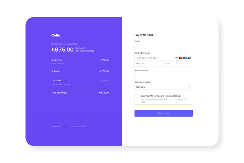 Stripe Payment Link with prefilled promo code