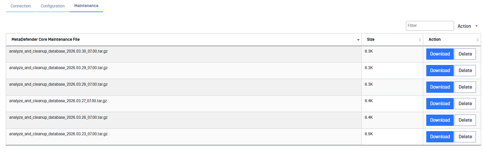 MetaDefender Core Maintenance File