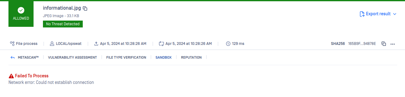Improved error reporting