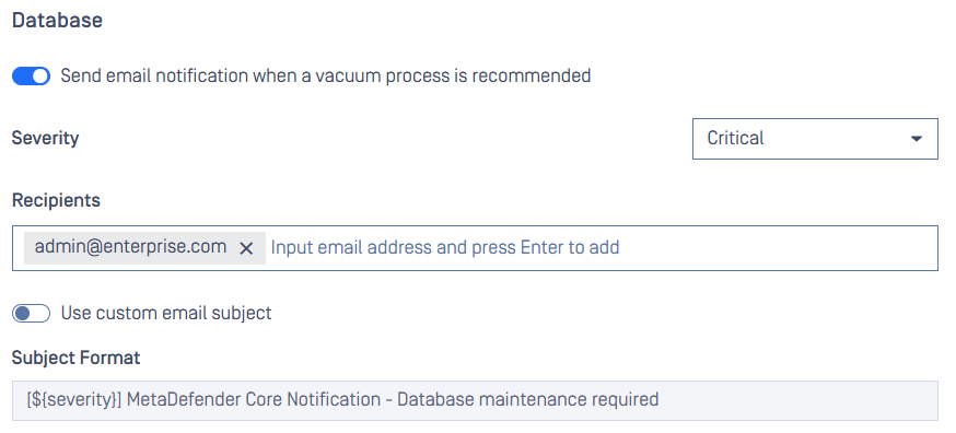 **Database Maintenance Reminder**