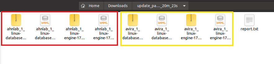 AhnLab and Avira packages