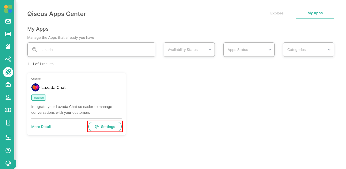 Lazada Chat Documentations Qiscus Lazada Chat Documentations Qiscus