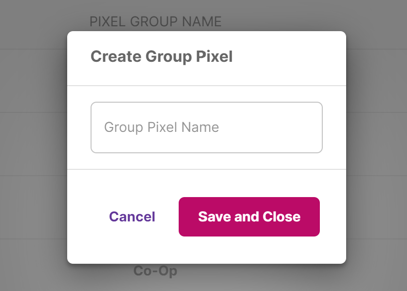 Create Group Pixel