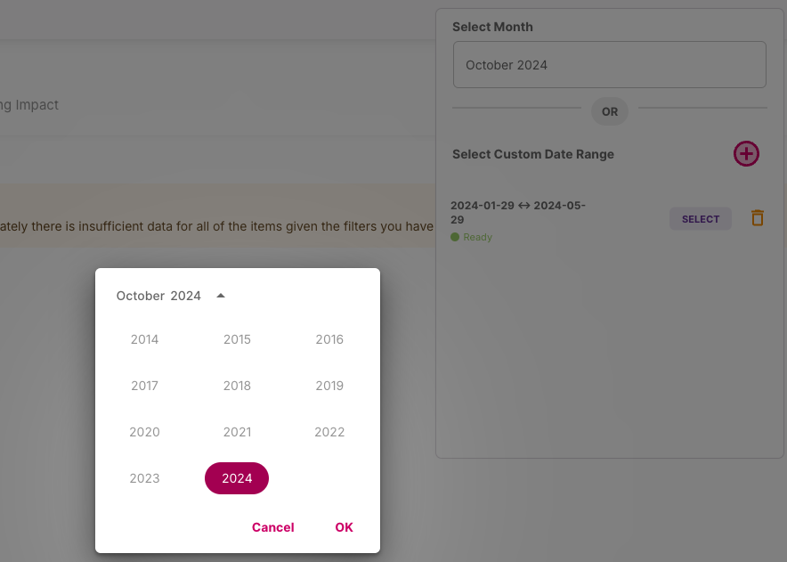 Select Date From Calendar
