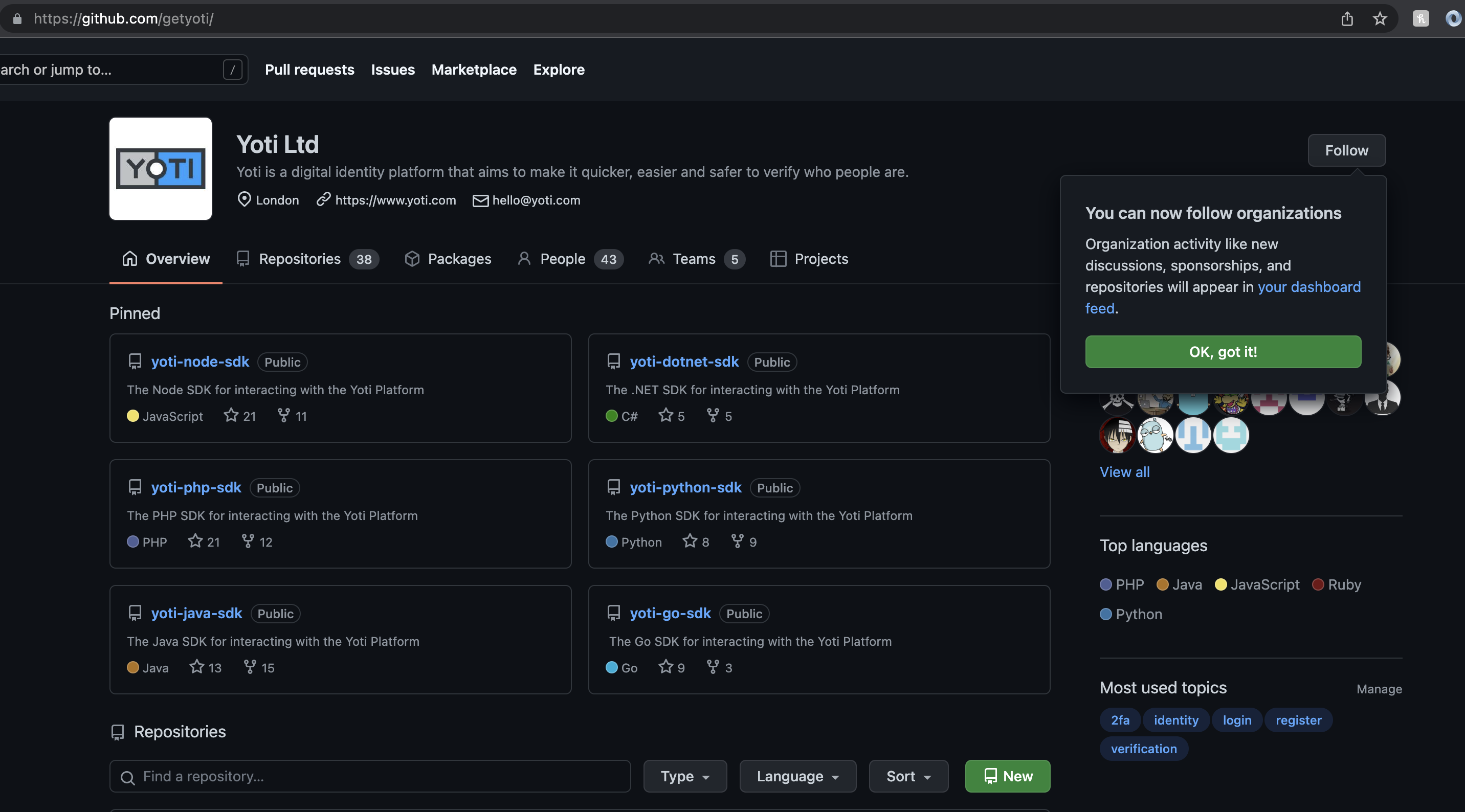 Follow our Github page