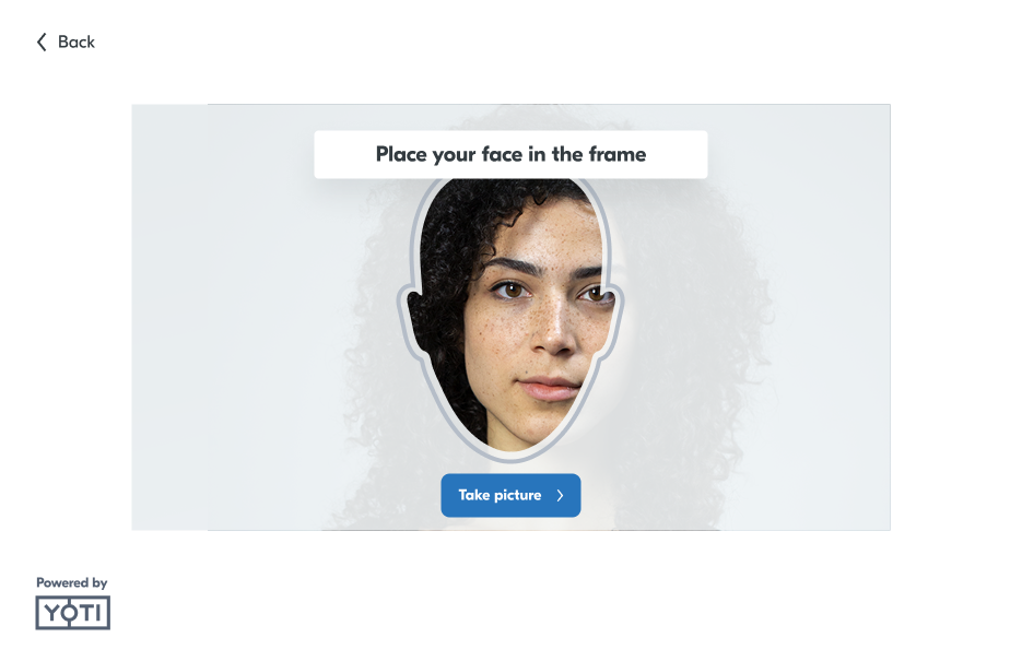 The user interface of web Face Capture Module (web FCM)
