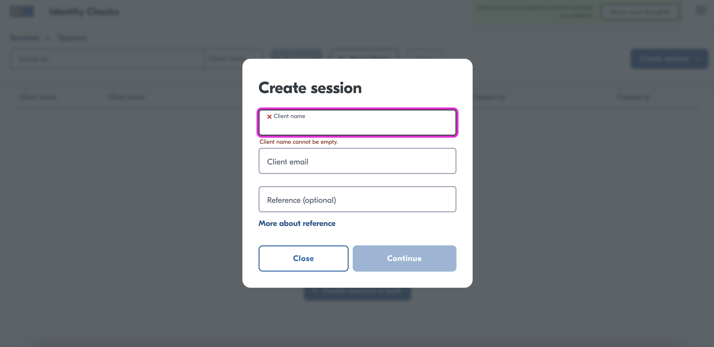 Enter user information.