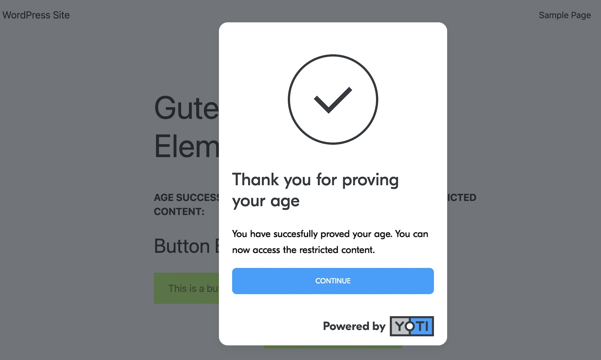 Age Verification Thank-you