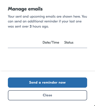 Send an instant reminder to the users and check the reminder schedule.