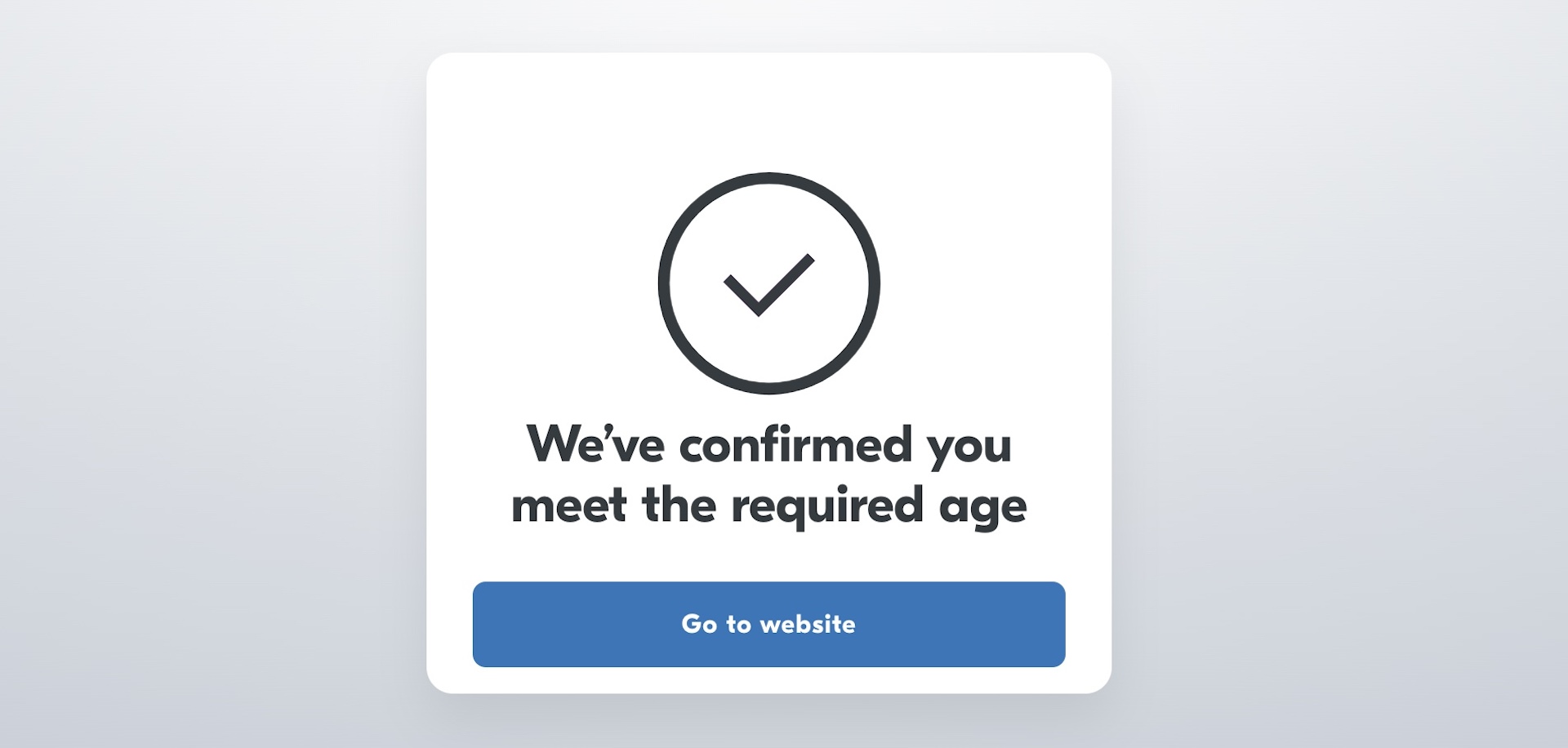 Age confirmed