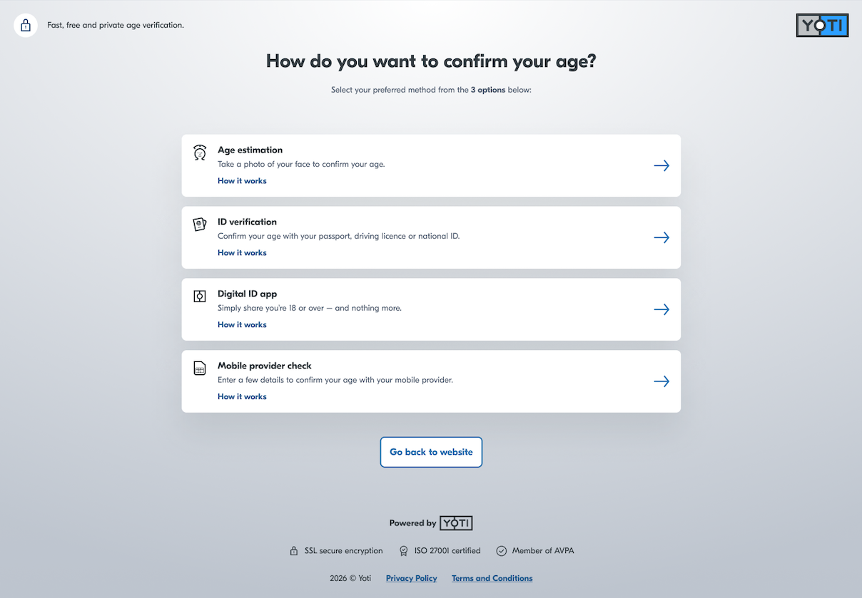 List menu configuration