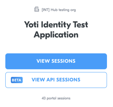 Login portal > Select application