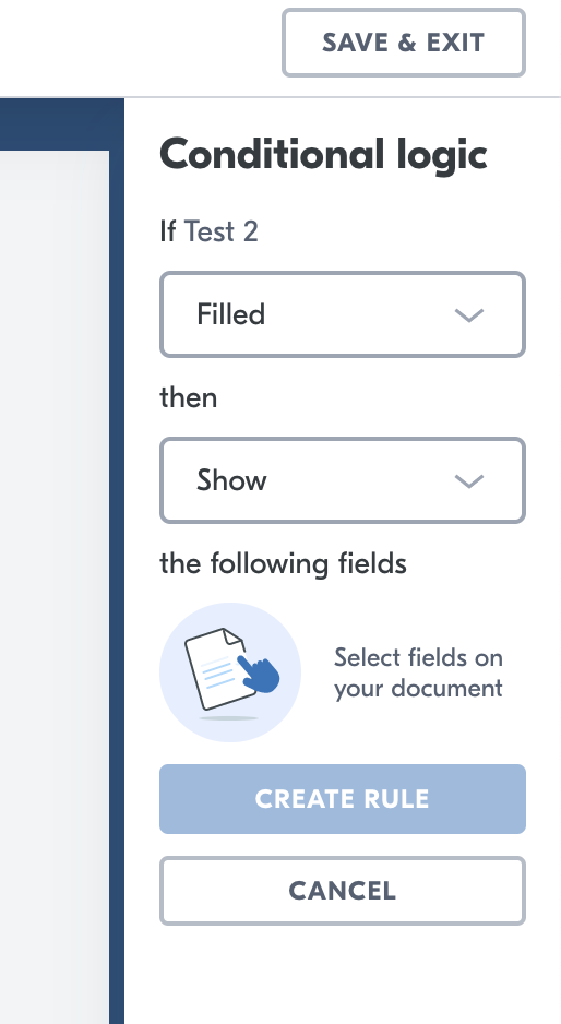 Conditional logic