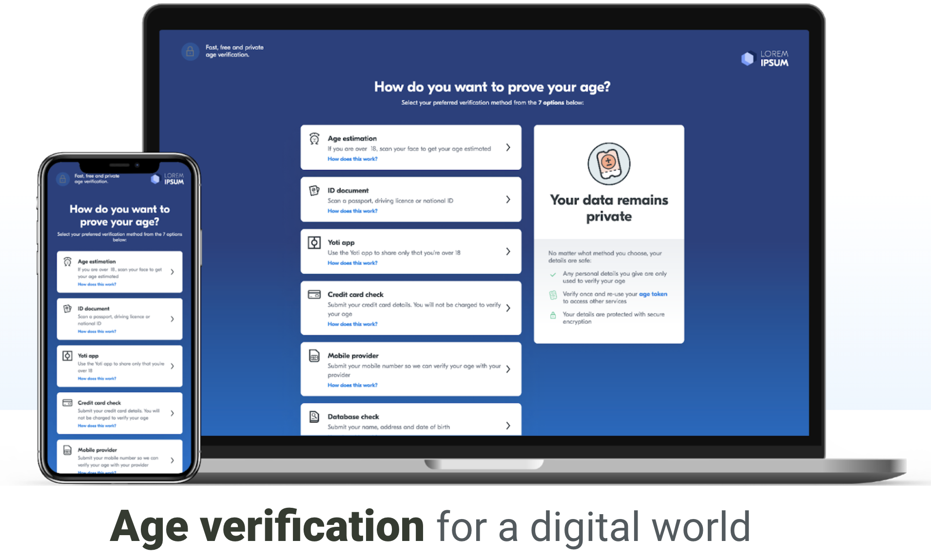 Age verification options