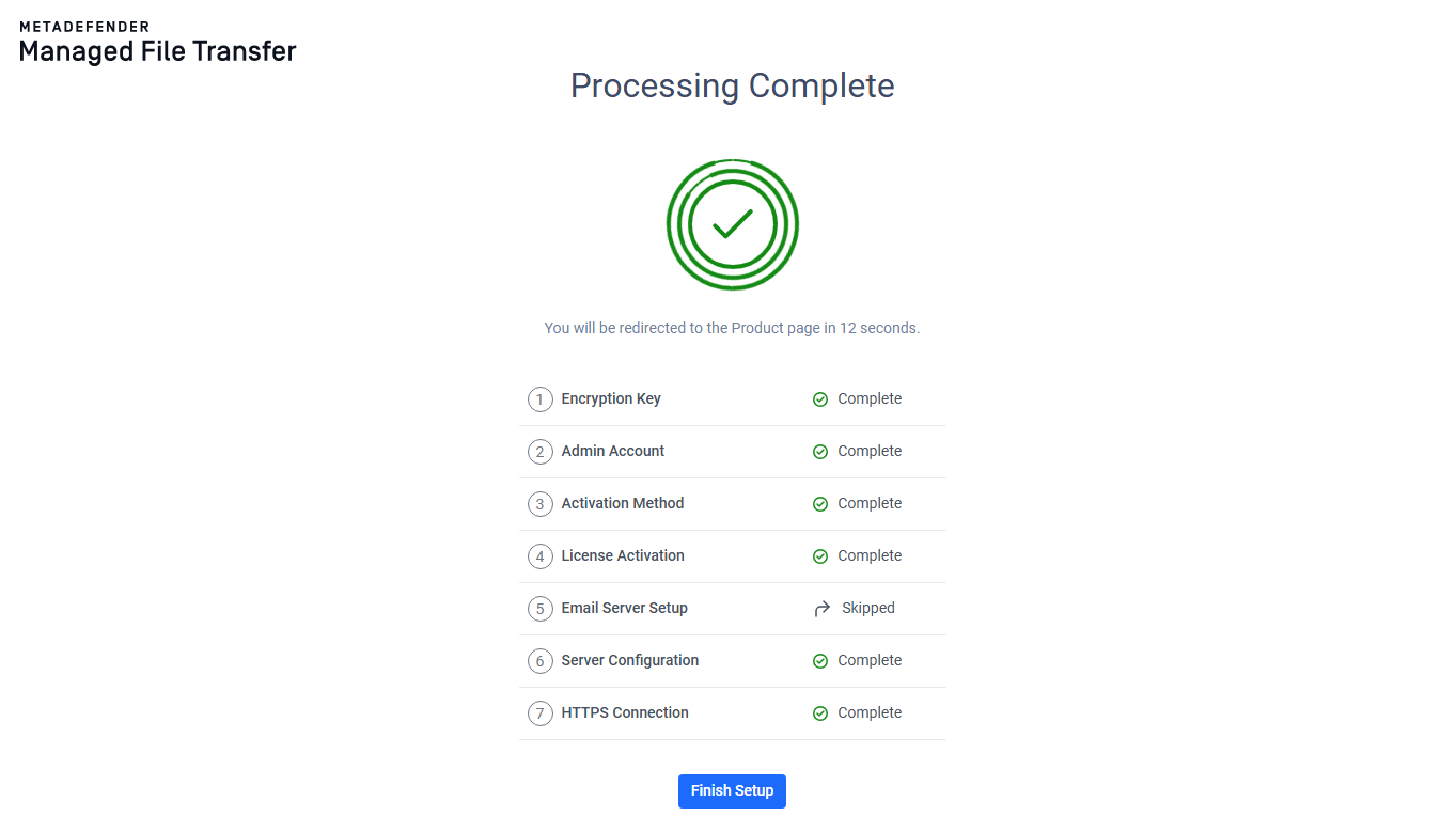 Configuration finished with skipping SMTP step