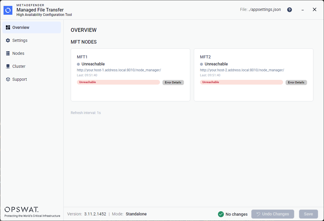 High Availability Configuration Tool after a new installation - not configured yet