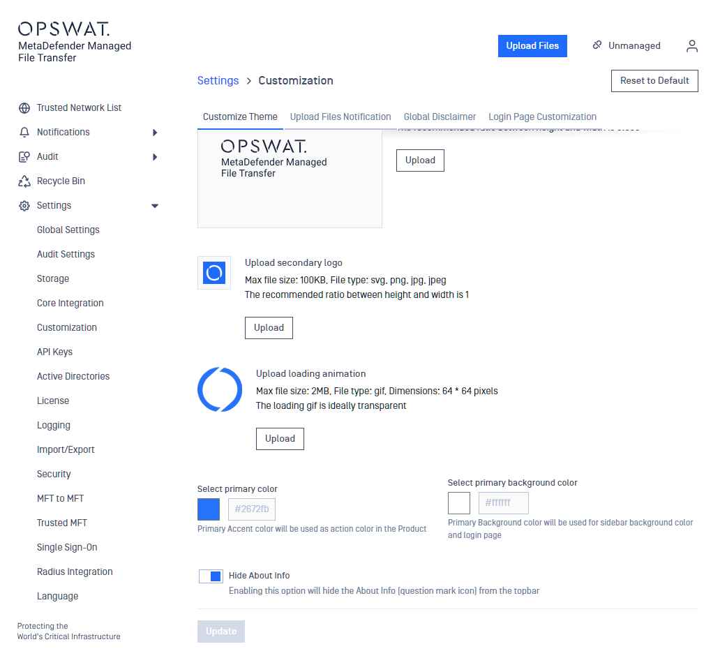 State where Hide About Info enabled